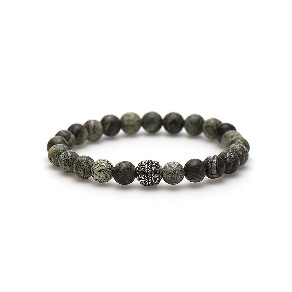 KARMA Armband Alligator Matt Silver Bead - 86676