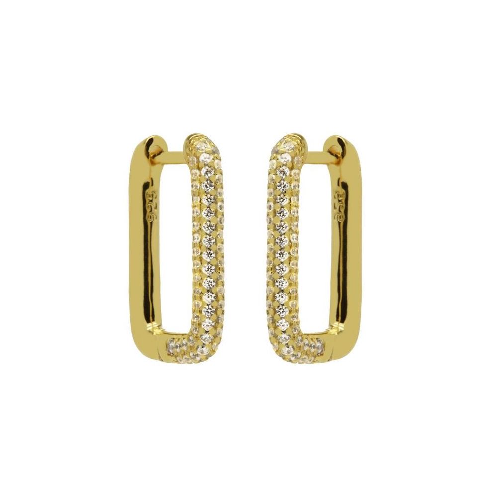 Karma Zirconia Hinged Hoops Round Square