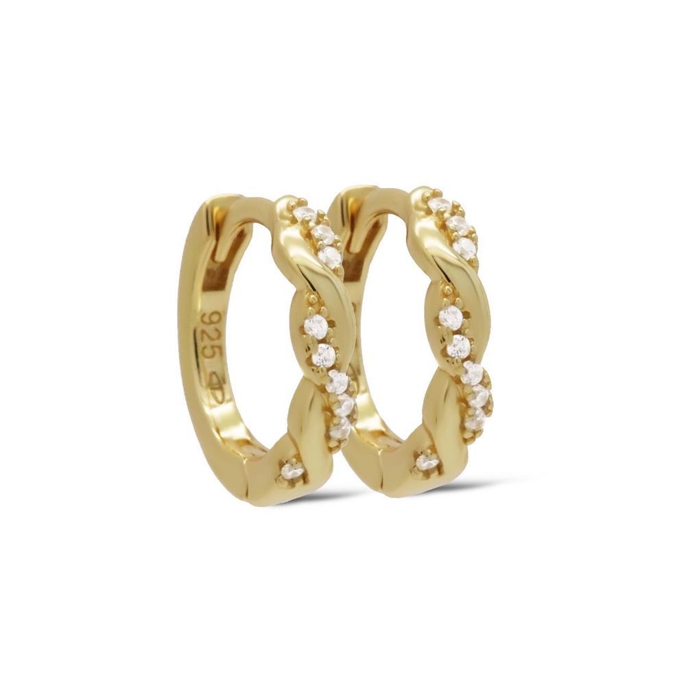 Karma Zirconia Hinged Hoops Chia