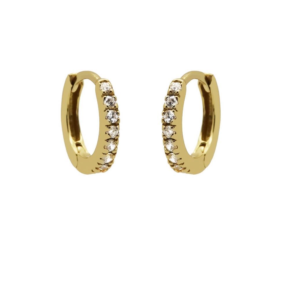 Karma Zirconia Hinged Hoops Round