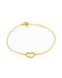 Karma Bracelet Open Heart - Gold Color