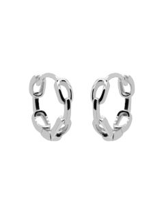 Hinged Hoops Chain 13MM - Silver