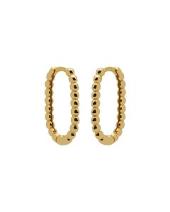 Karma Hinged Hoops Square Dots - Gold Color