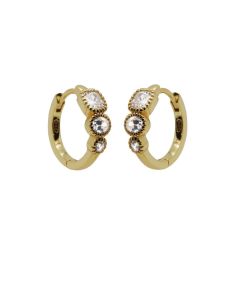 Karma Hinged Hoops Holly - Gold Color