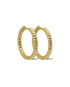 Karma Hinged Hoops Tilly Twist - Gold Color
