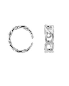 Earcuff Plain Chain - Silver