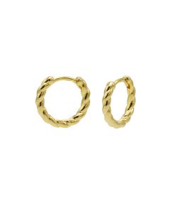Karma Hinged Hoops Twister - Gold Color