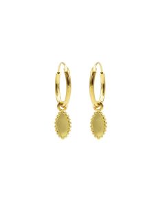 Hoops Pointy Oval - Gold Color 