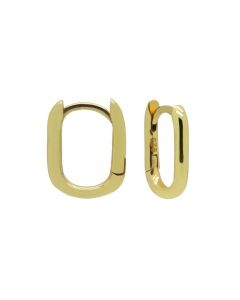 Karma Hinged Hoops Mini Round Square - Gold Color