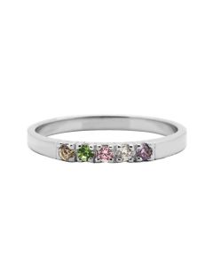 Karma Ring Coloured Zirconia - Silver