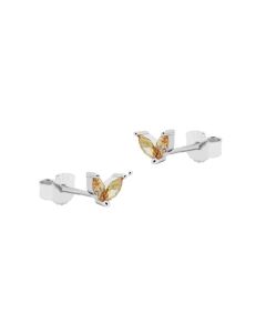 Symbols Zirconia Double Champagne Leaves - Silver