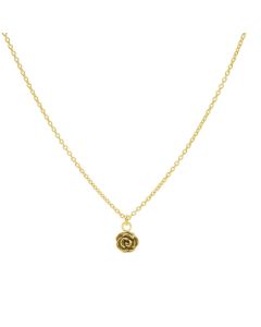 Karma Necklace Flower Rose - Gold plated