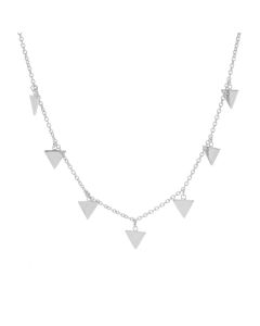 Karma Necklace 7 Triangles - Silver