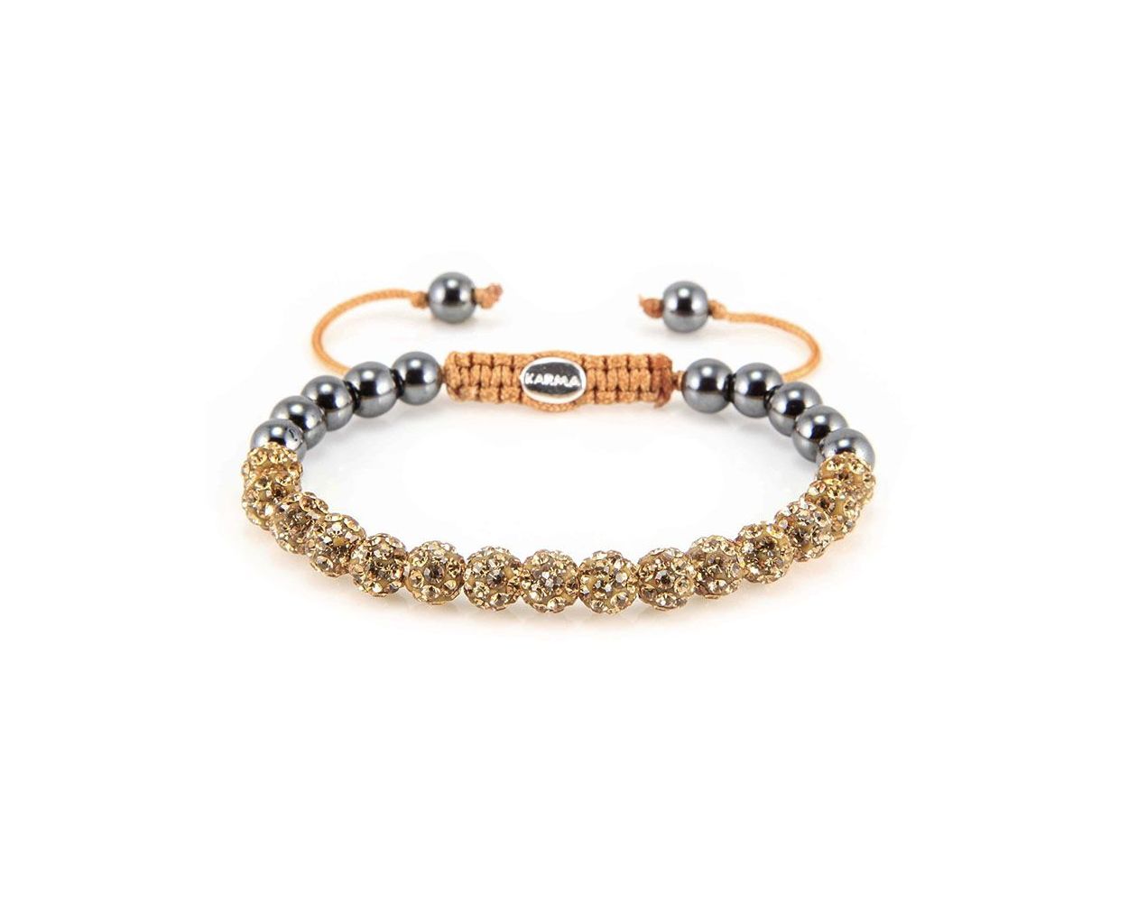 KARMA Bracelet Spiral Gold Crystal - XS