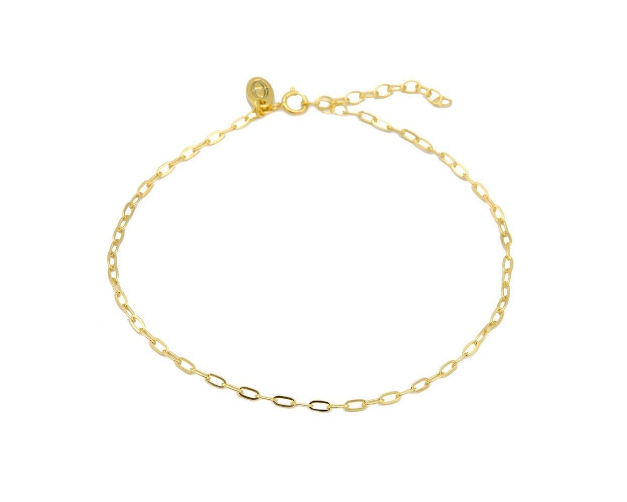 Karma Anklet Oval Chain - Gold Plated
