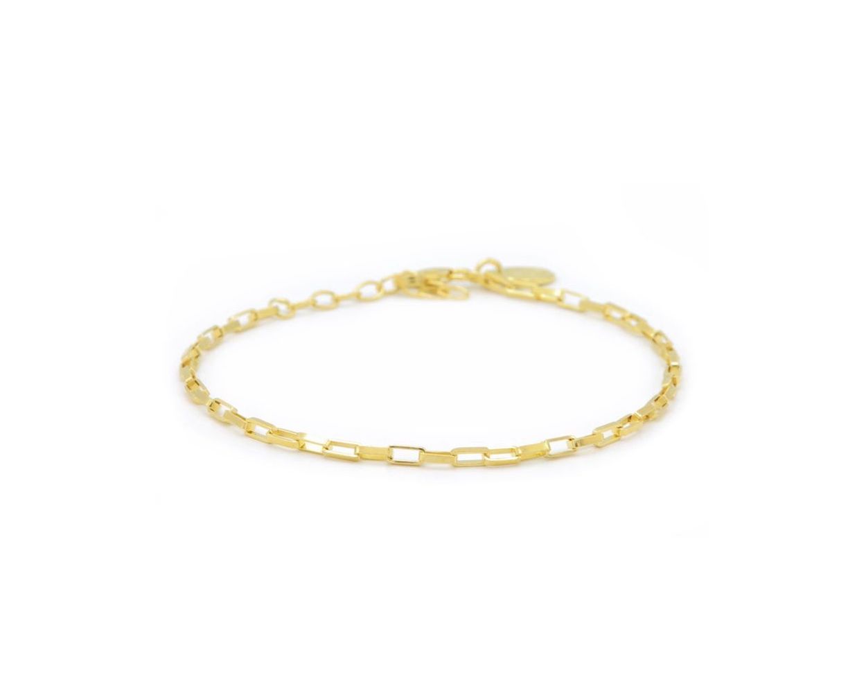 Karma Bracelet Square Chain - Gold Plated