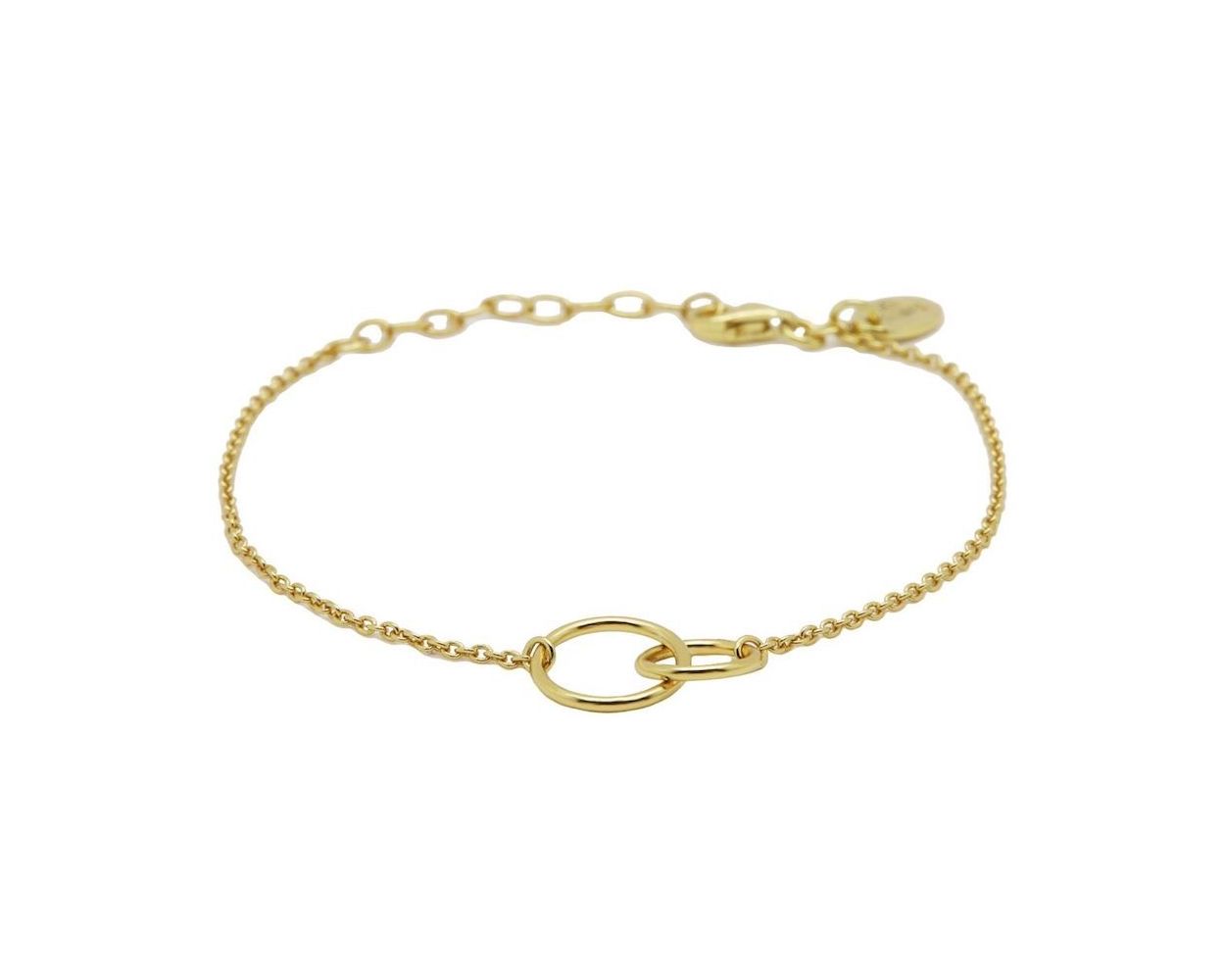 Karma Bracelet Double Circle - Gold Plated