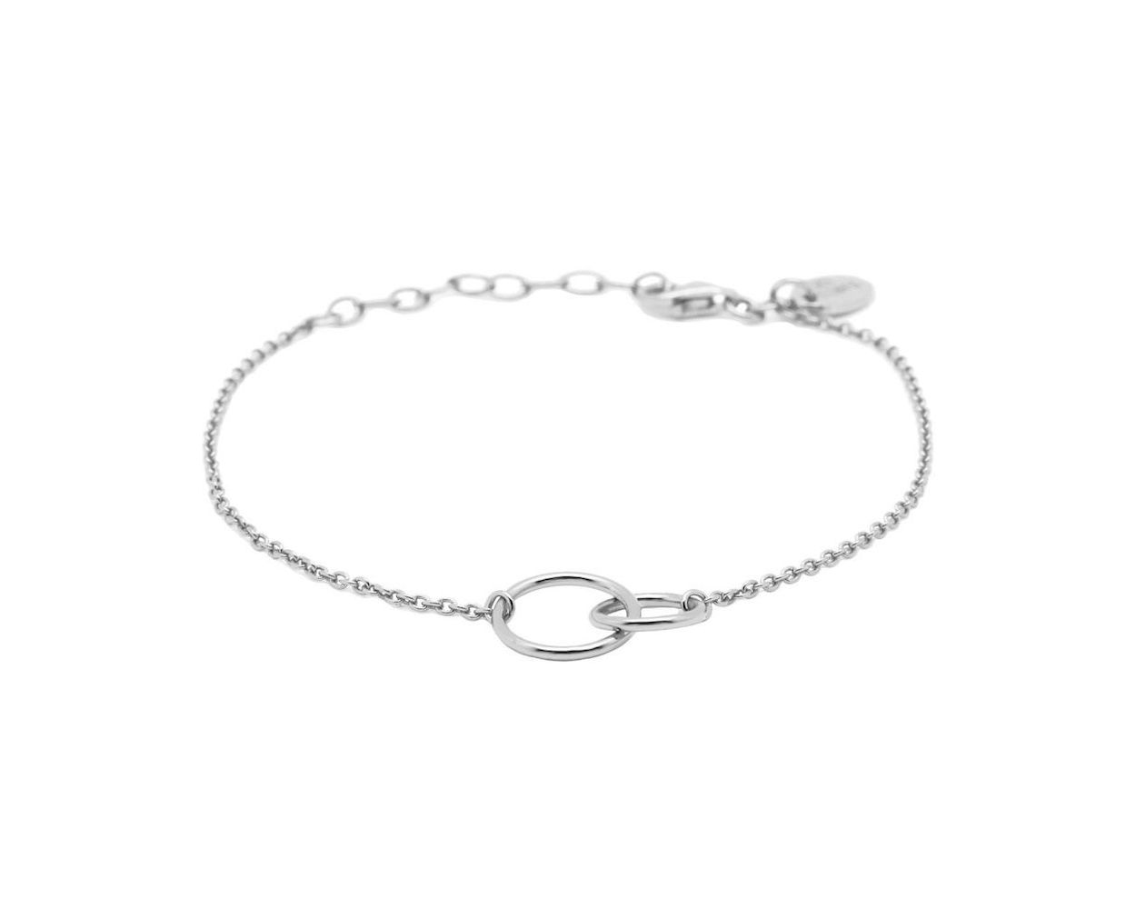 Karma Bracelet Double Circle - Silver