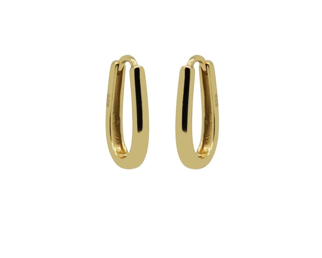 Plain Hinged Hoops Amaze - Gold Color