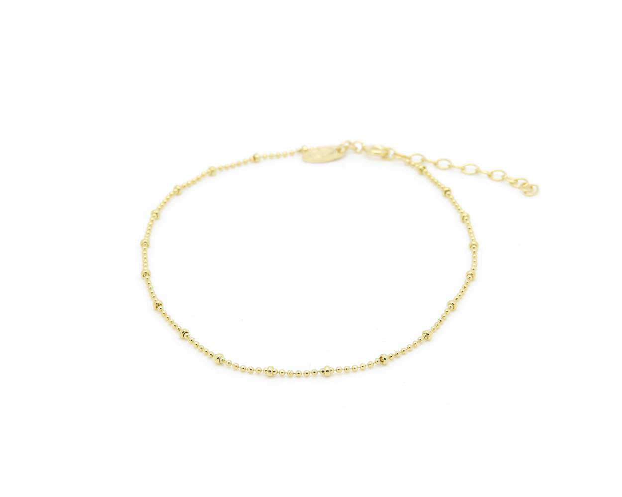 Karma Anklet Dots Diamonds - Gold Plated