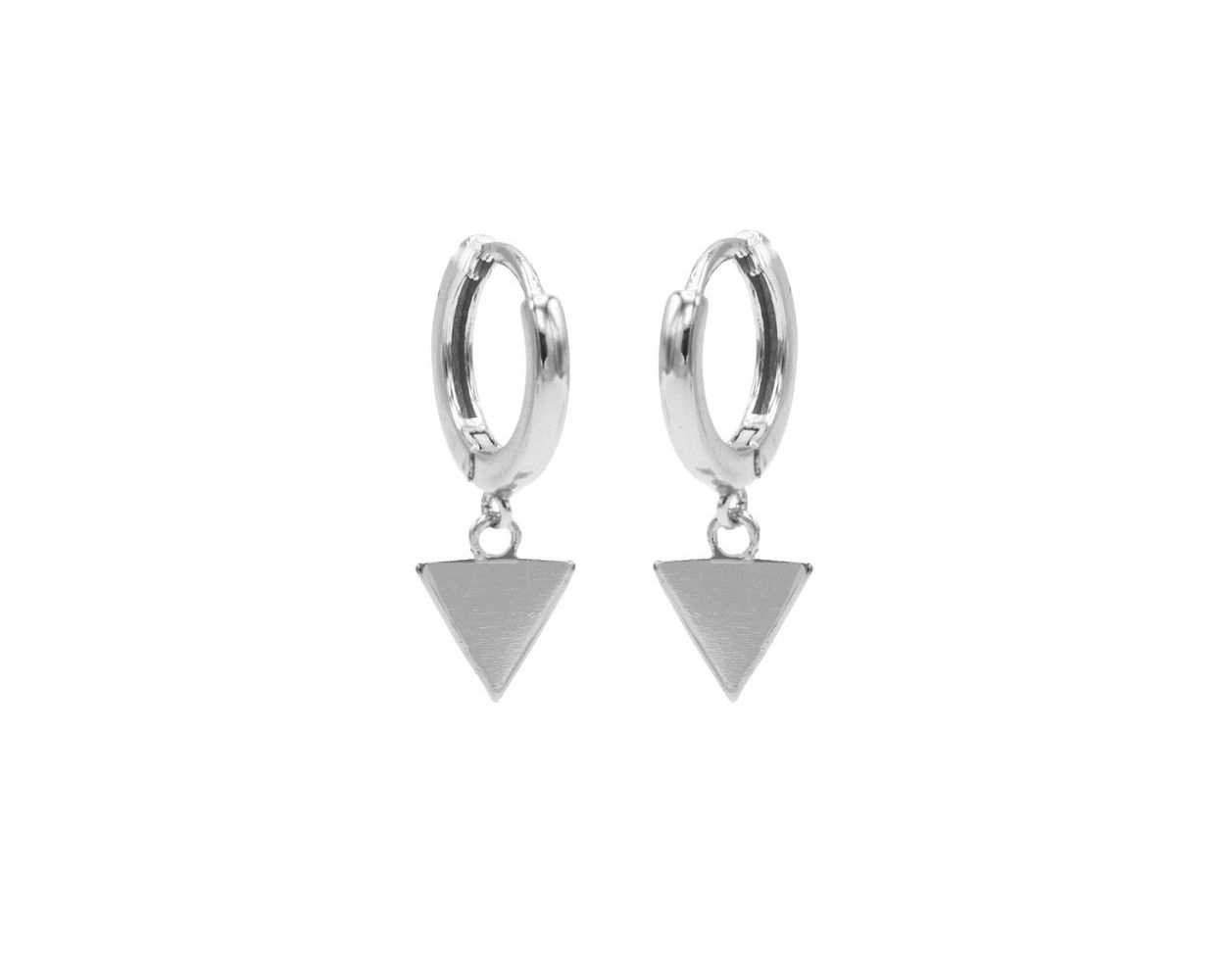 Hinged Hoops Triangle - Silver