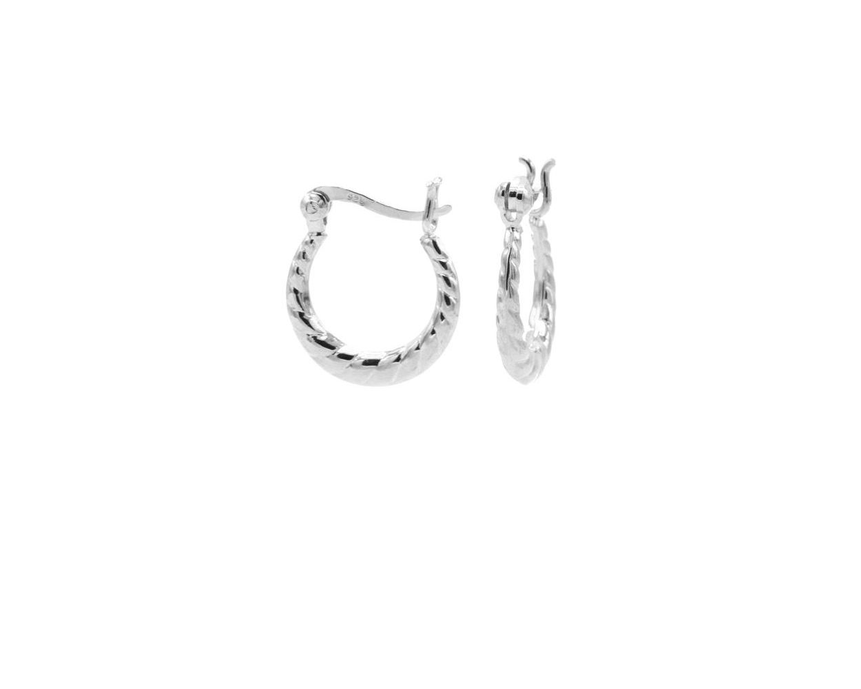 Plain Hoops Structured Mini - Silver