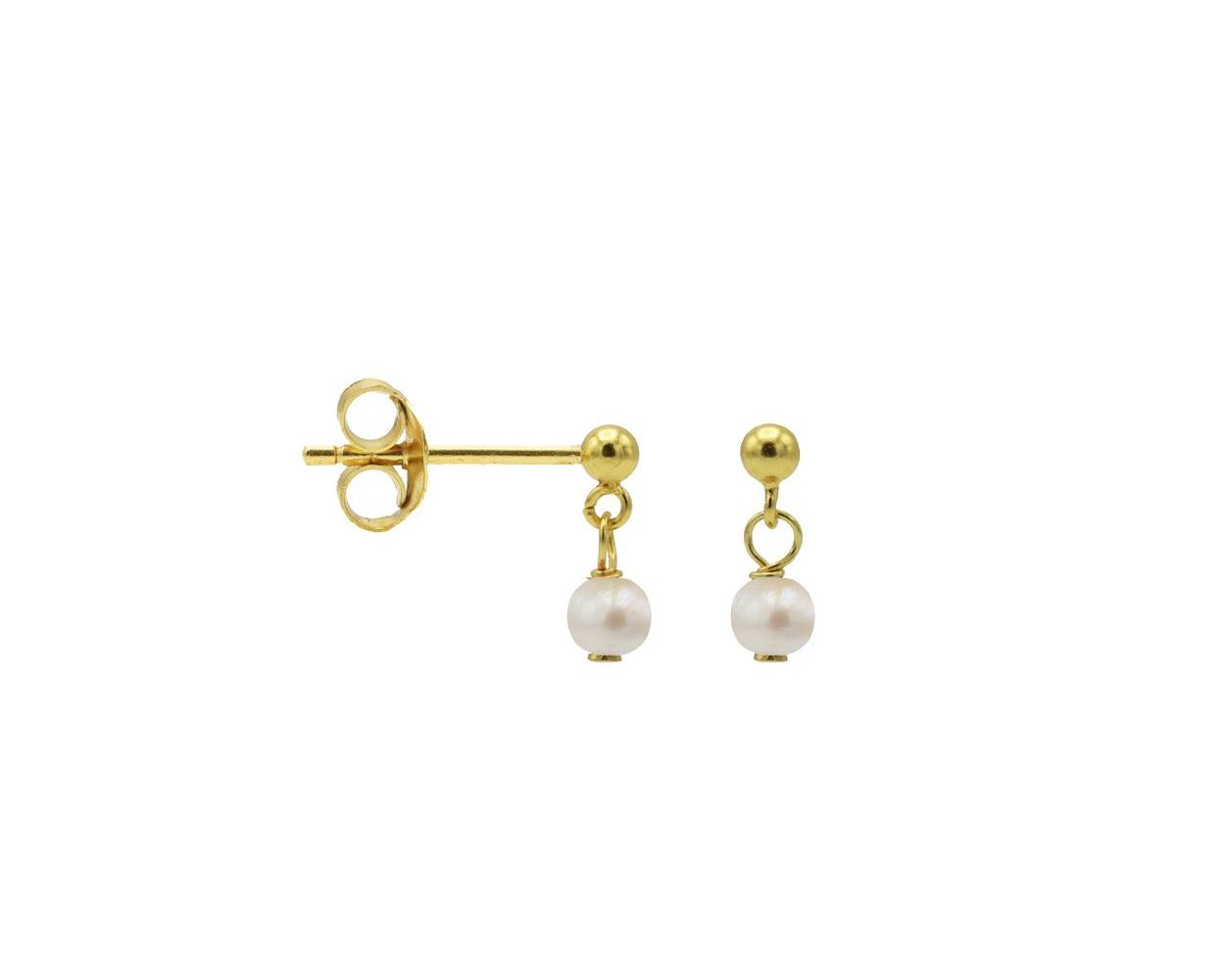 Hanging Symbol Dot Pearl  - Gold Color