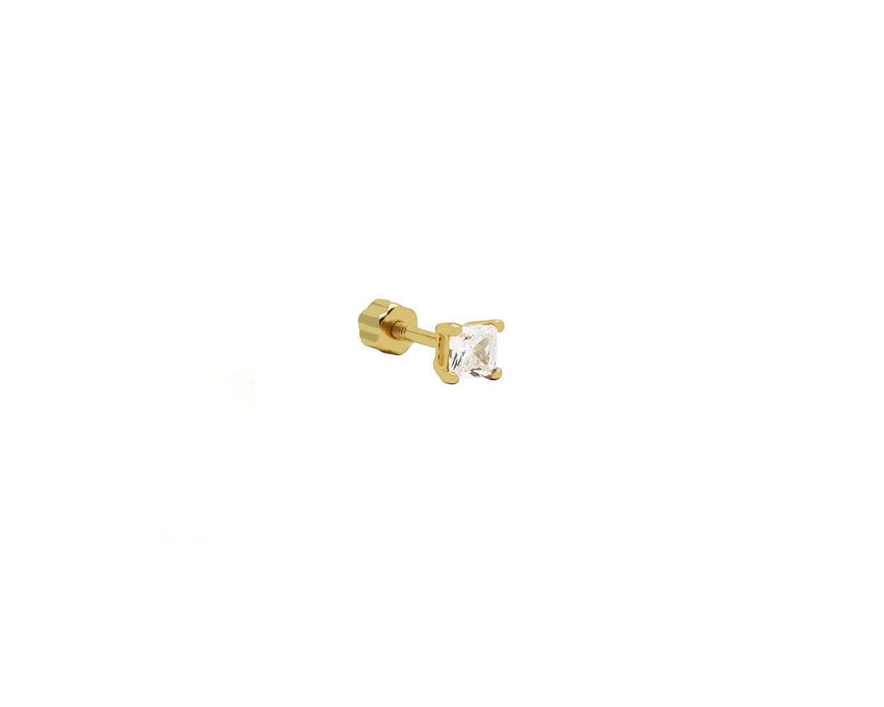Piercing Zirconia Square - Gold Color