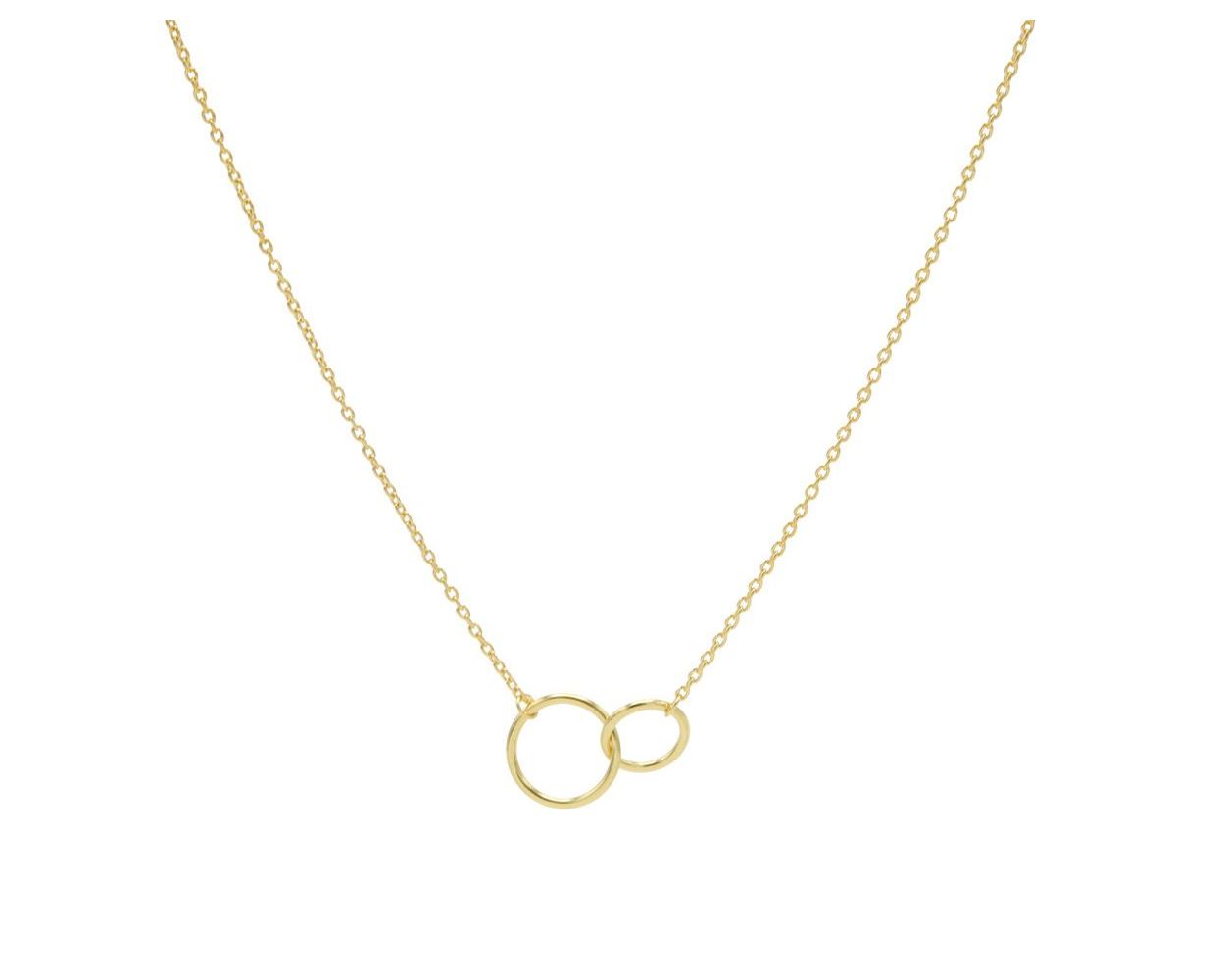 Karma Necklace Double Circle - Gold Color