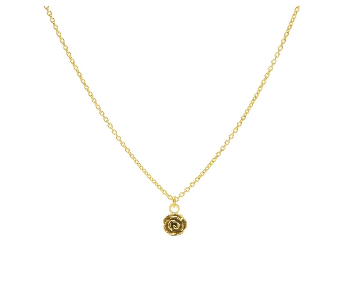 Karma Necklace Flower Rose - Gold plated