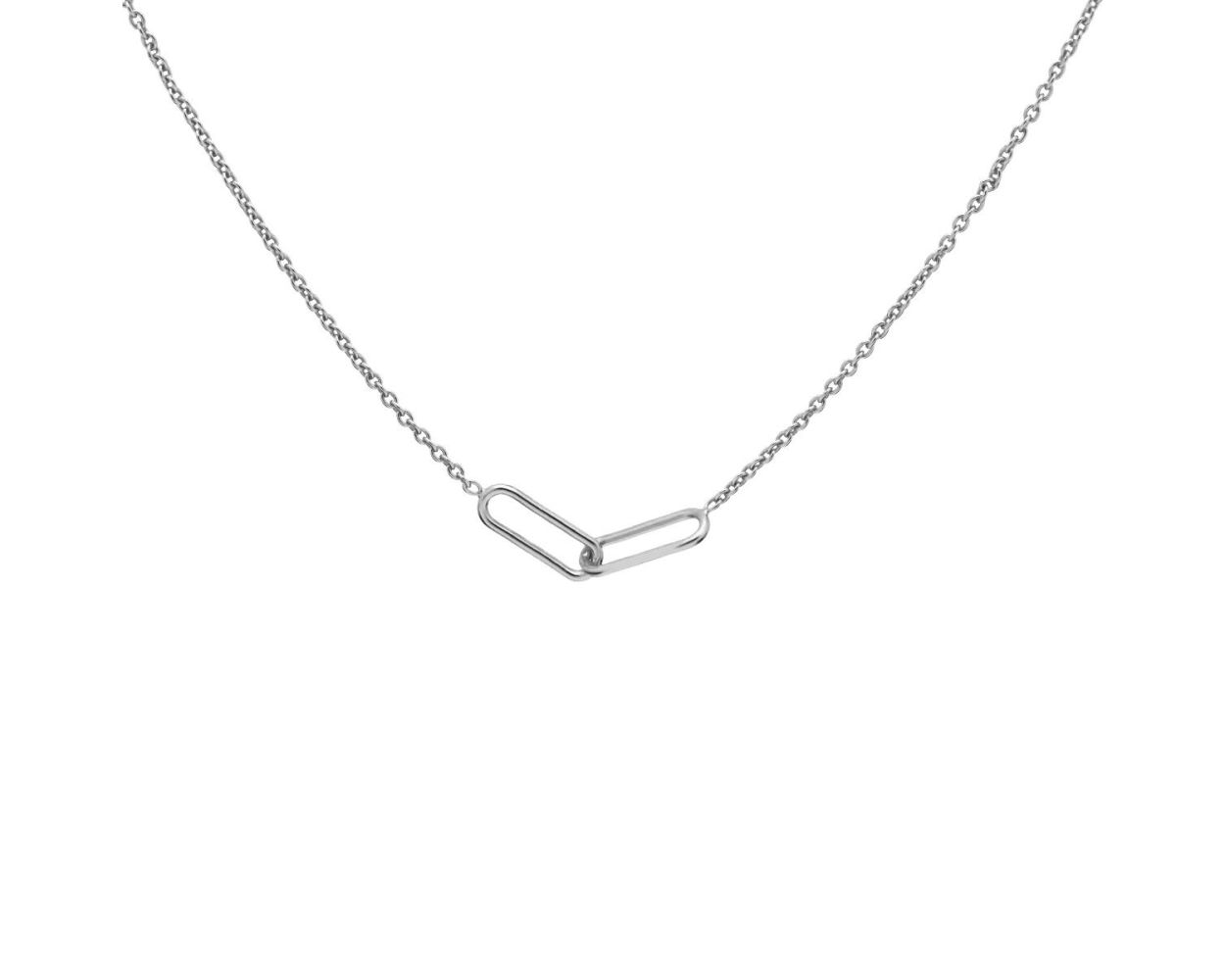 Karma Necklace Double Square - Silver