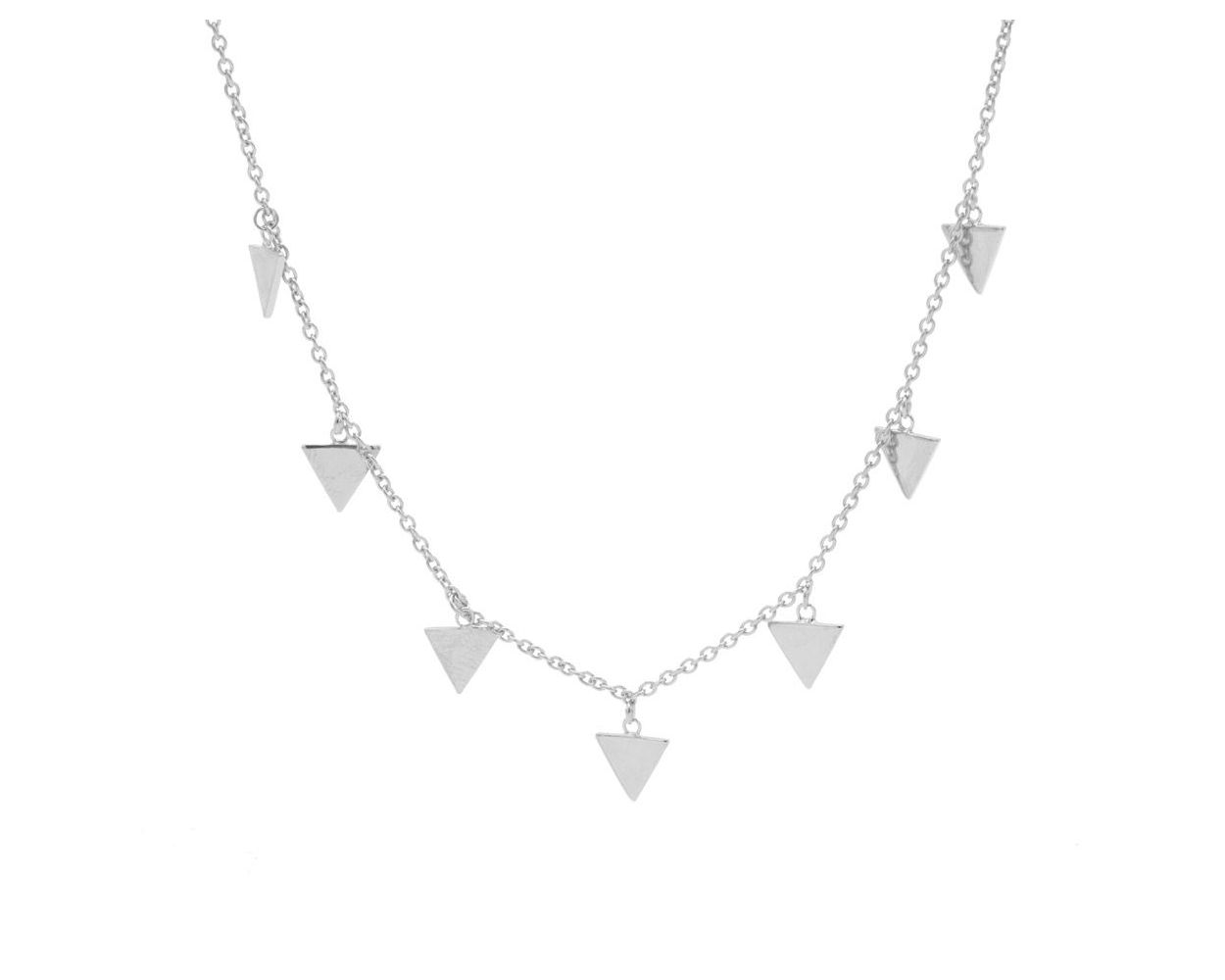 Karma Necklace 7 Triangles - Silver
