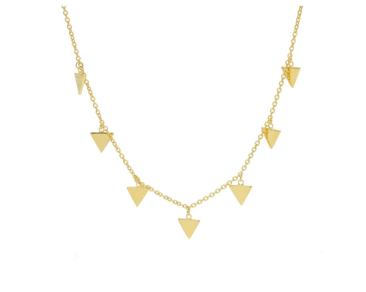 Karma Necklace 7 Triangles - Gold plated