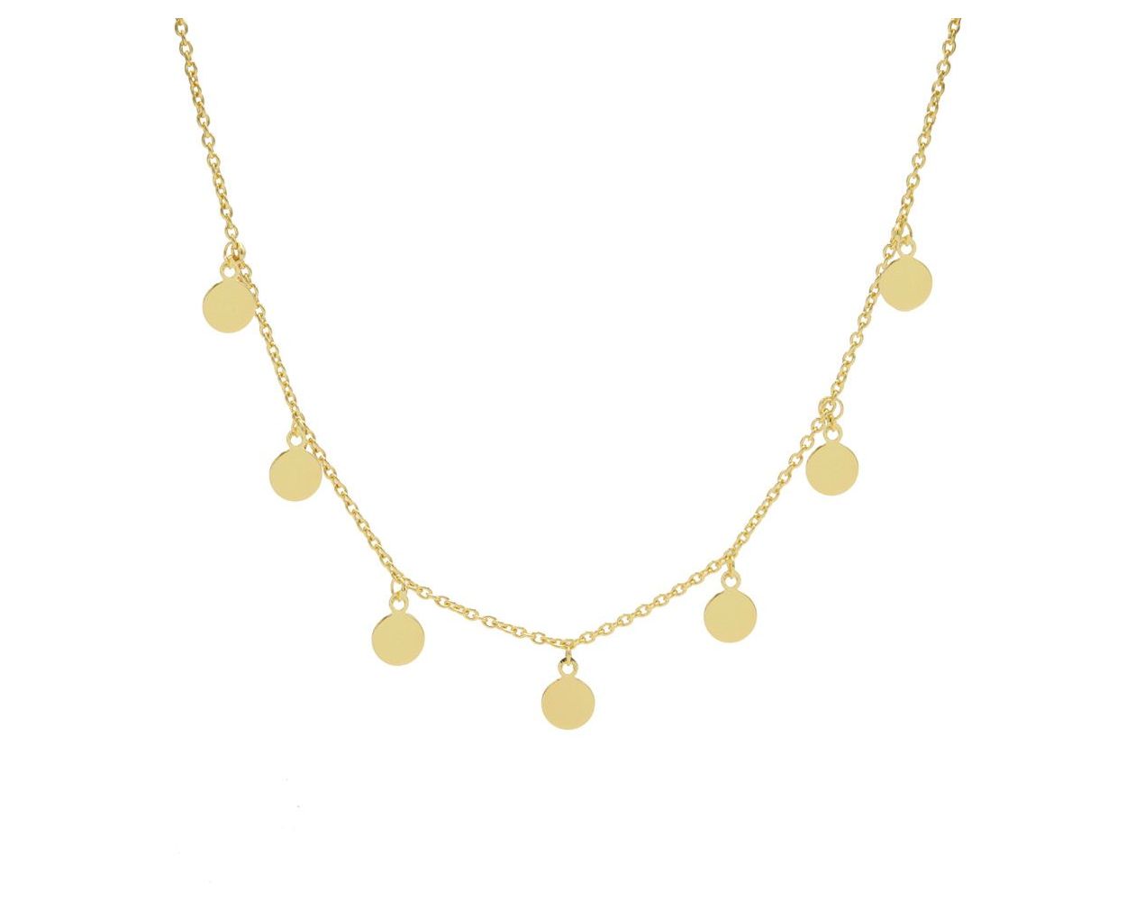 Karma Necklace 7 Discus - Gold plated